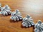 Vintage Kabana Sterling Silver Fleur-de-Lis Link Bracelet