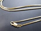 Vintage 14k Yellow Gold 24" Italy Box Link Chain Necklace 1.5mm Wide 585