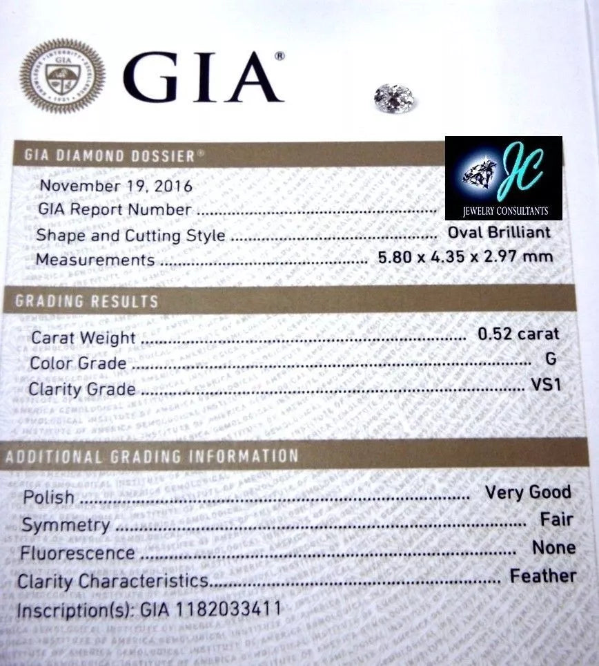 Natural OVAL Diamond G-VS1 GIA Halo 14k W Gold Engagement Ring .72ctw Size 6.5