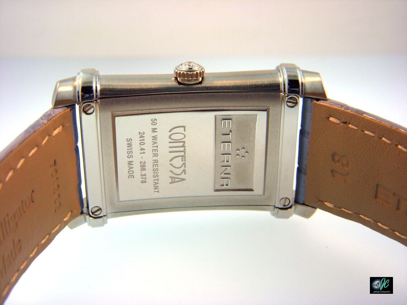 ETERNA CONTESSA, pearl blue 2-hands ladies diamond watch