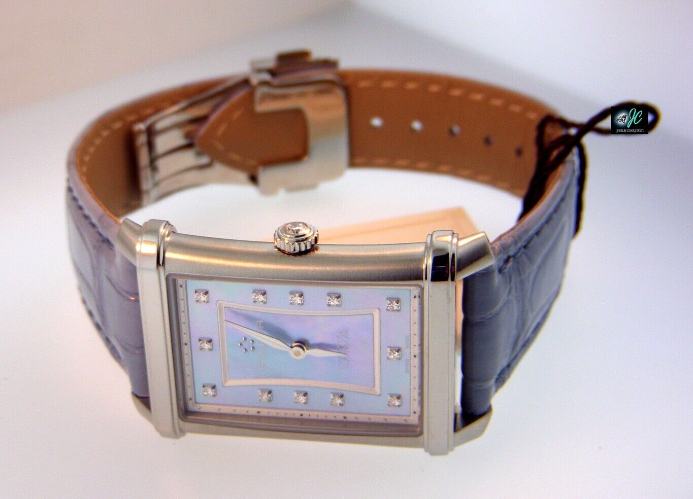 ETERNA CONTESSA, pearl blue 2-hands ladies diamond watch