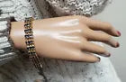 20.28 Carats Unheated Natural Color Changing Oval Sapphires Bracelet 7.5" 18k